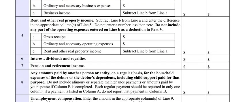 bankruptcy form b22a completion process shown (portion 4)