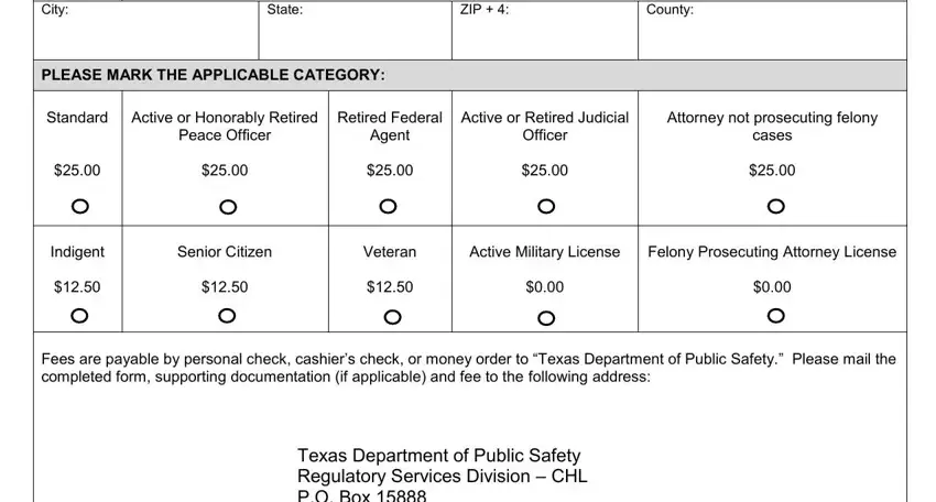 Part number 2 for filling out texas update concealed handgun