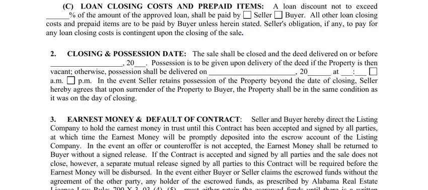 Step # 3 in submitting alabama residential sales contract
