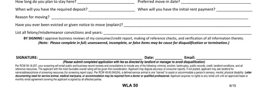 Part # 3 in submitting wla forms