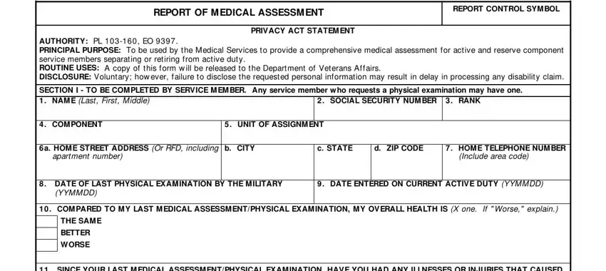 The right way to prepare report of medical assessment portion 1
