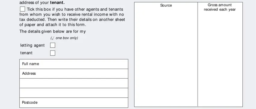 Gross am ount, Address, and letting agent of Nottingham