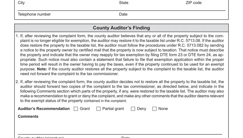 If after reviewing the complaint, County Auditors Finding, and County auditor signature of Taxation