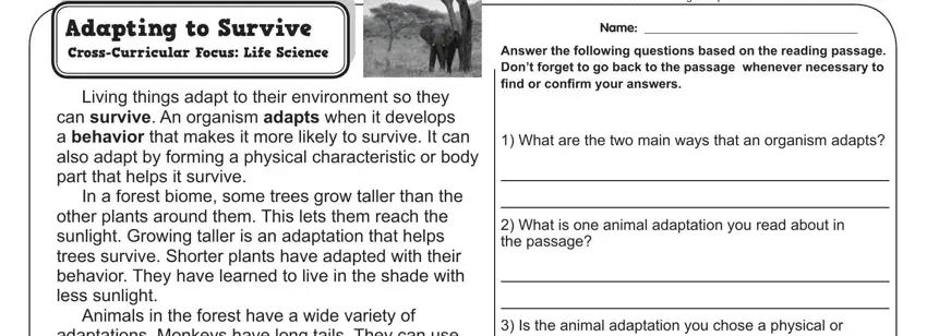 Worksheets On Adaptation Form ≡ Fill Out Printable PDF Forms Online
