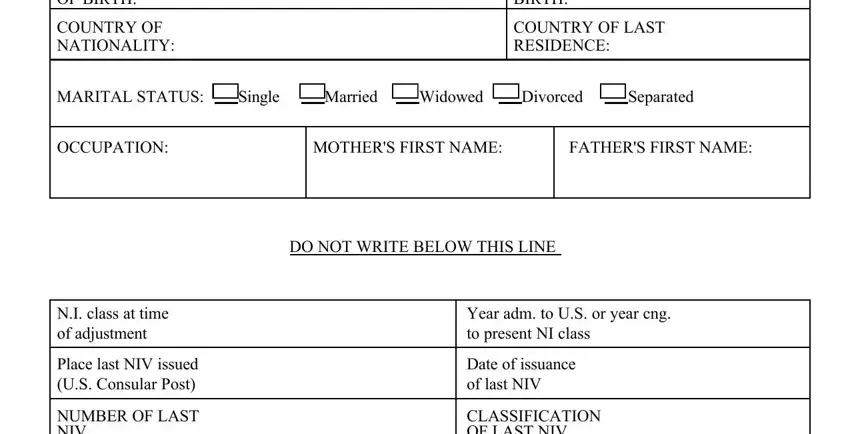 How to fill in consular step 2