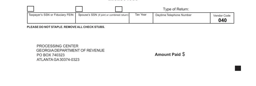 Part # 2 of filling in ga revenue 525 payment voucher