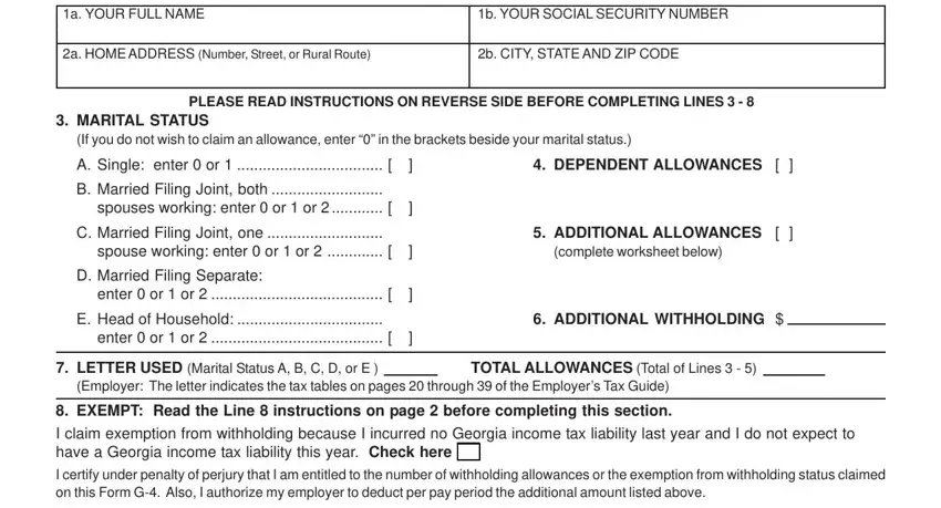 Georgia Form G 4 ≡ Fill Out Printable Pdf Forms Online 2422