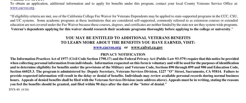 Learn how to fill out fee waiver veterans portion 3