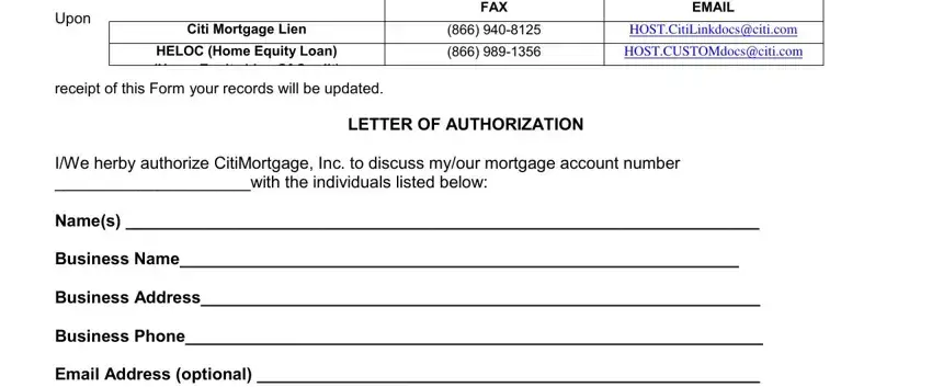 Citi Authorization Form Fill Out