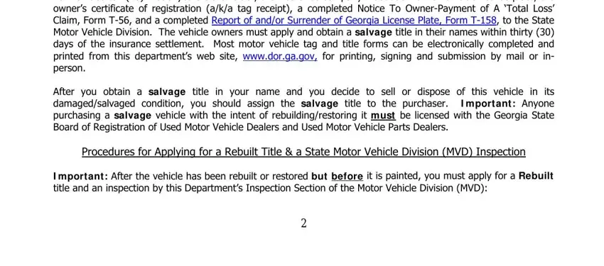 erson, ard of Registration of Used Motor, and This procedure does not apply to inside 56 claim fill