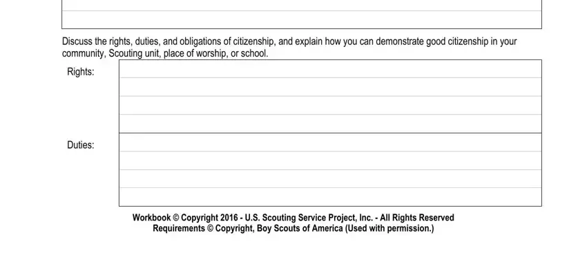 Discuss the rights duties and, Duties, and Workbook  Copyright   US Scouting in citizenship community merit badge worksheet bsa