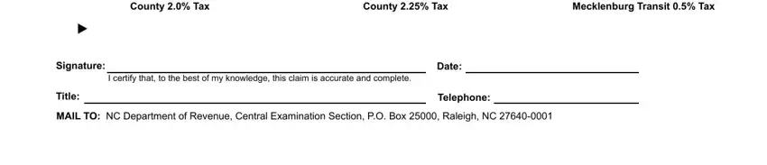 MAIL TO NC Department of Revenue, Date, and Mecklenburg Transit  Tax of North_Carolina