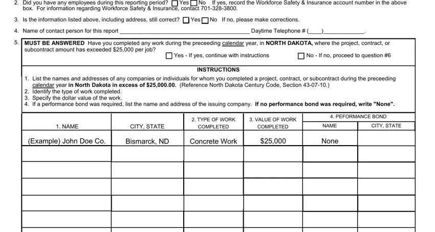 Yes, If no performance bond was, and NAME inside form 12011 nd
