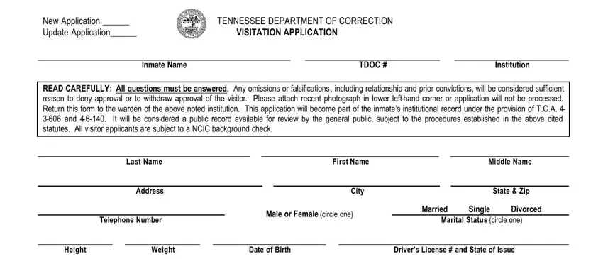 Writing part 1 of tn visitation doc form