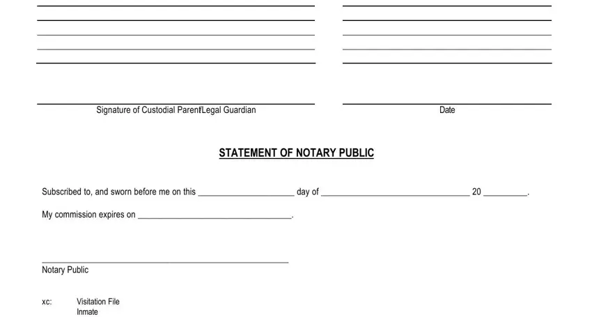 Stage no. 5 for completing tn visitation doc form