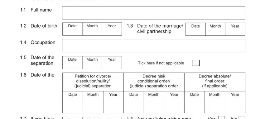 Month, Date, and Month inside form e divorce download