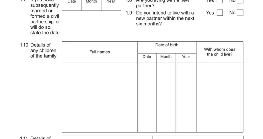 The way to fill in form e divorce download stage 4