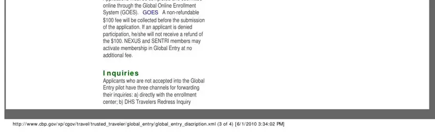 Global Entry Application Form ≡ Fill Out Printable PDF Forms Online