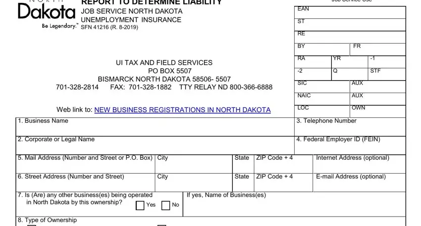 Part # 1 for submitting north dakota report determine