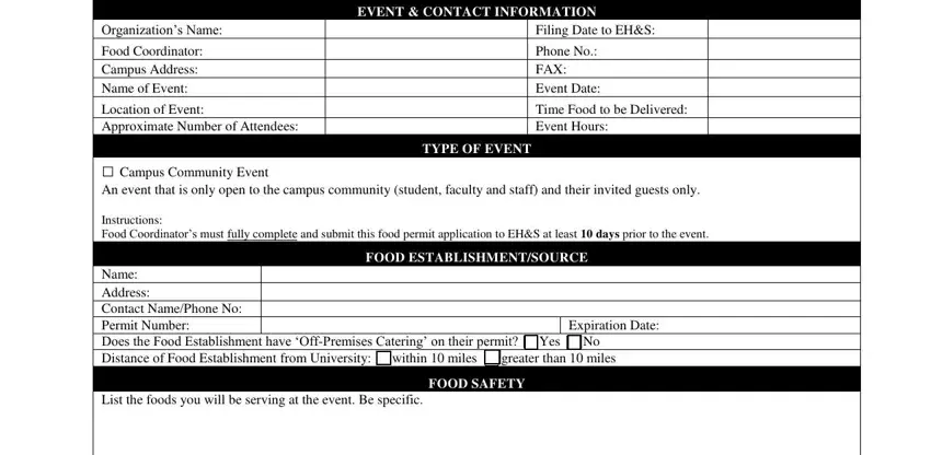 Filling in part 1 of Form Ehsd0087C