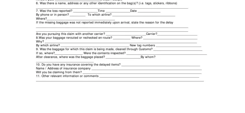 air canada interim expense claim form completion process outlined (step 2)