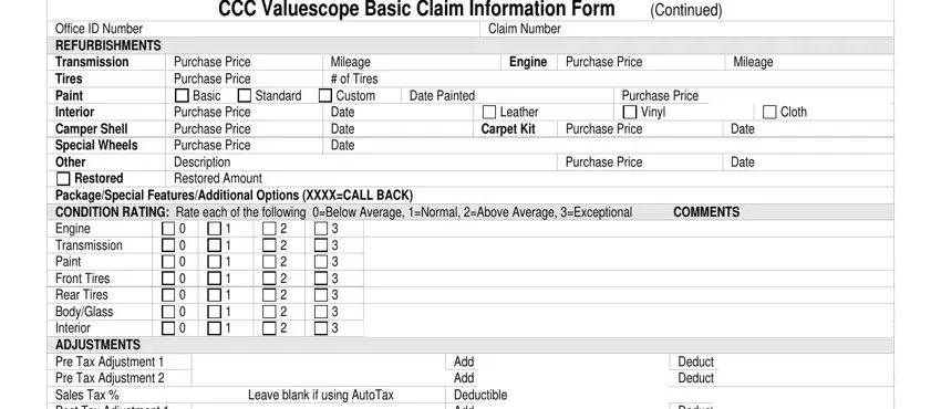 Part no. 4 of completing ccc basic claim information form