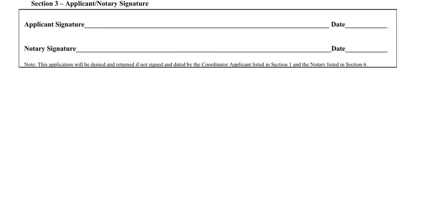 Note This application will be, Notary SignatureDate, and Applicant Signature Date in dea252 pdf