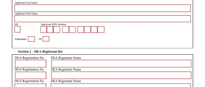 dea 254 form application writing process outlined (step 1)