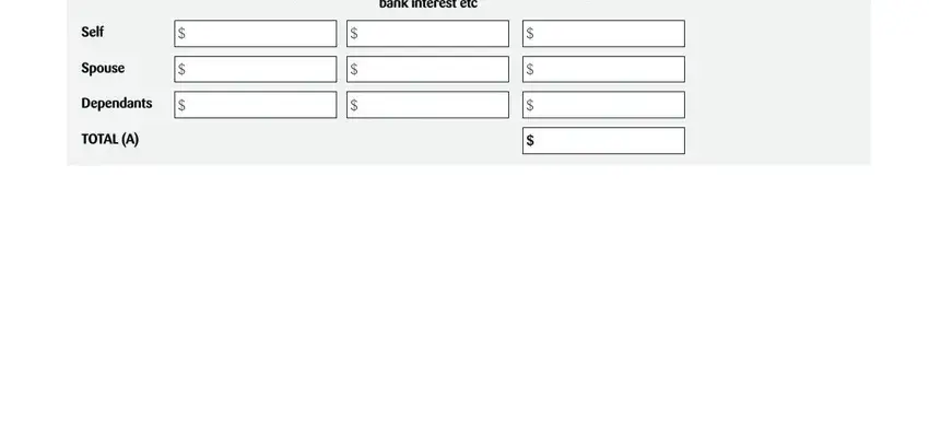 Self, Total income, and TOTAL A in super online hardship claiming