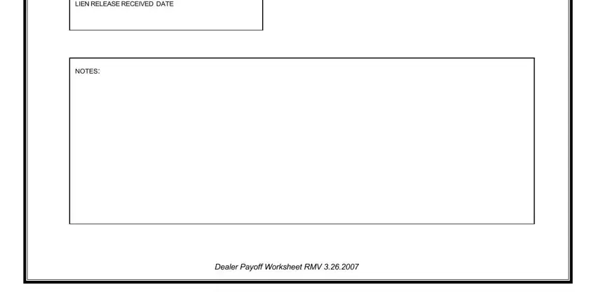 Part no. 4 in filling in dealer payoff authorization form