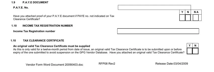 Writing section 5 in gssc vendor number