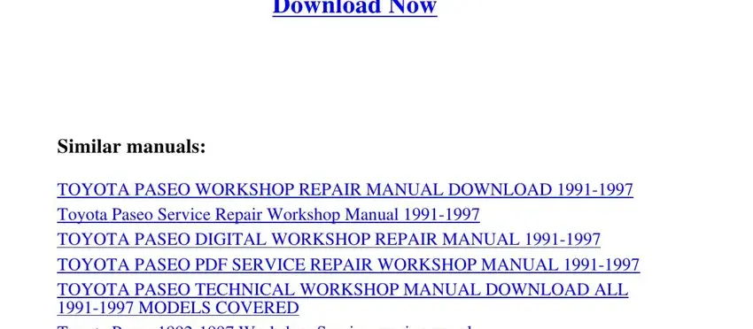 toyota paseo repair manual conclusion process explained (step 1)