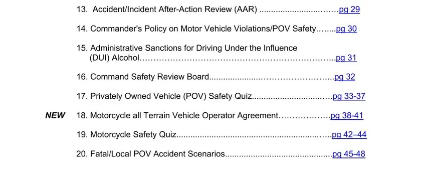 Step no. 2 of filling out fc form 2005 pov inspection pdf