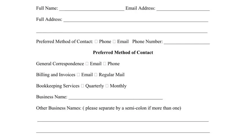 cleaning service clients form writing process shown (part 1)