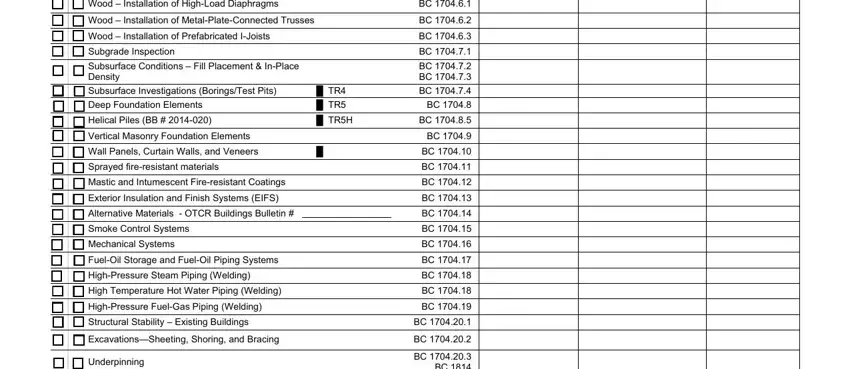 Step no. 2 in filling in form tr 1