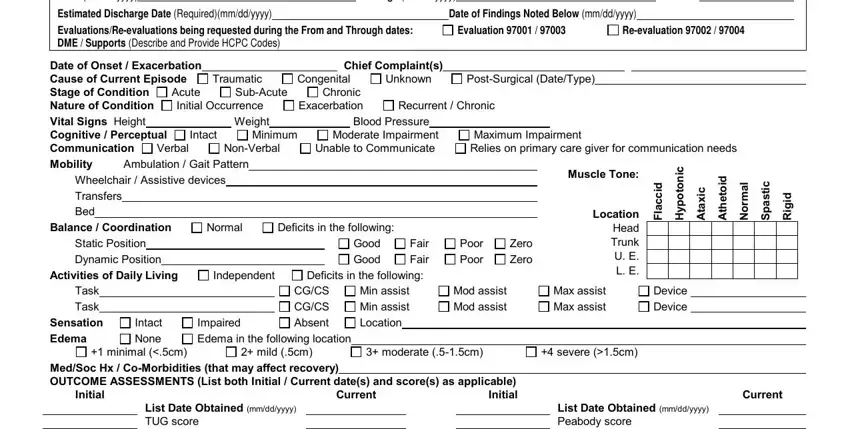 The best ways to fill out ash clinical treatment form orthopedics portion 4