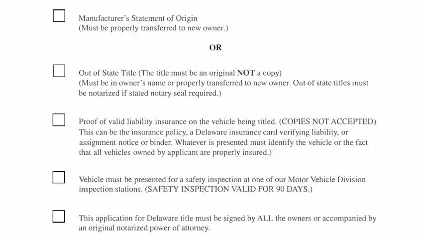 D Out of State Title The title, Must be in owners name or properly, and Vehicle must be presented for a of delaware application form download