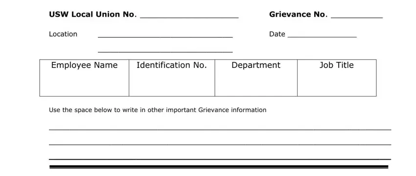How you can fill out united steelworkers usw grievance step 1