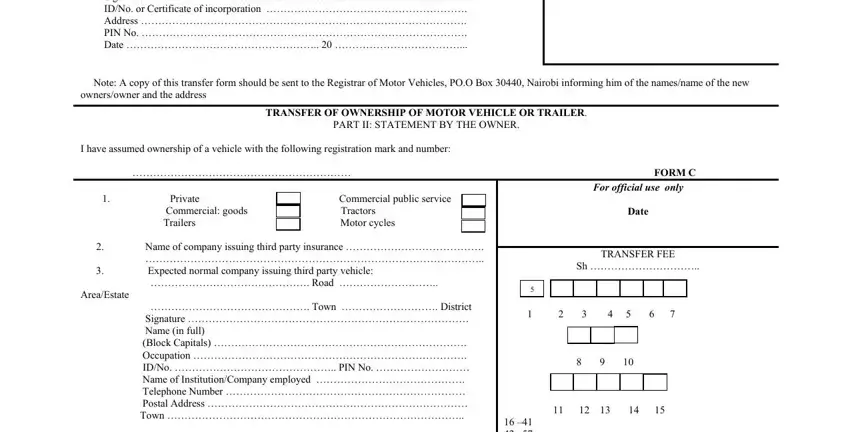 vehicle transfer form pdf writing process detailed (stage 2)