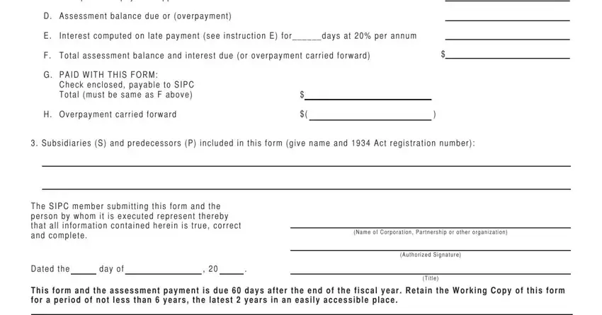 Tips to fill out sipc 7 sipc 7 stage 2