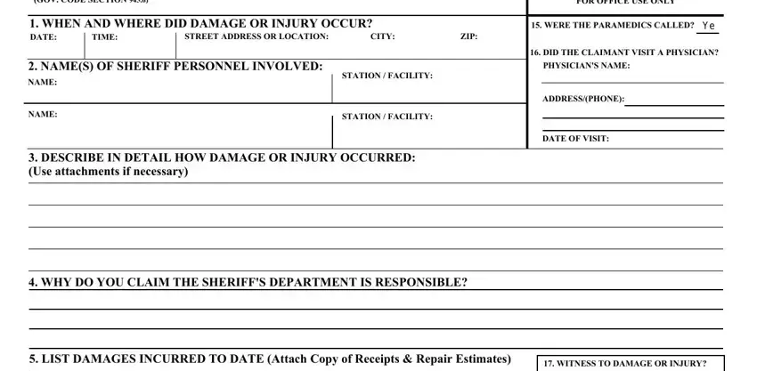 Guidelines on how to fill in applicable step 1