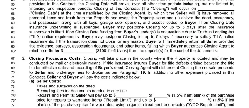 Part # 4 for submitting residential sale and purchase contract florida association of realtors pdf forms