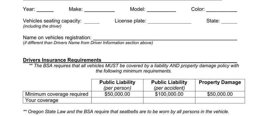 Completing section 2 of guarantor form for driver