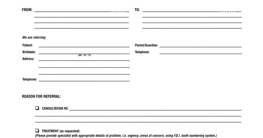 Dental Referral Form Fill Out Printable PDF Forms Online