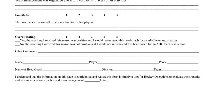 Part # 2 for submitting coach feedback form