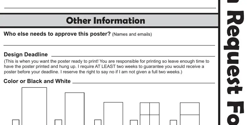 Filling out part 2 in logo design request form pdf