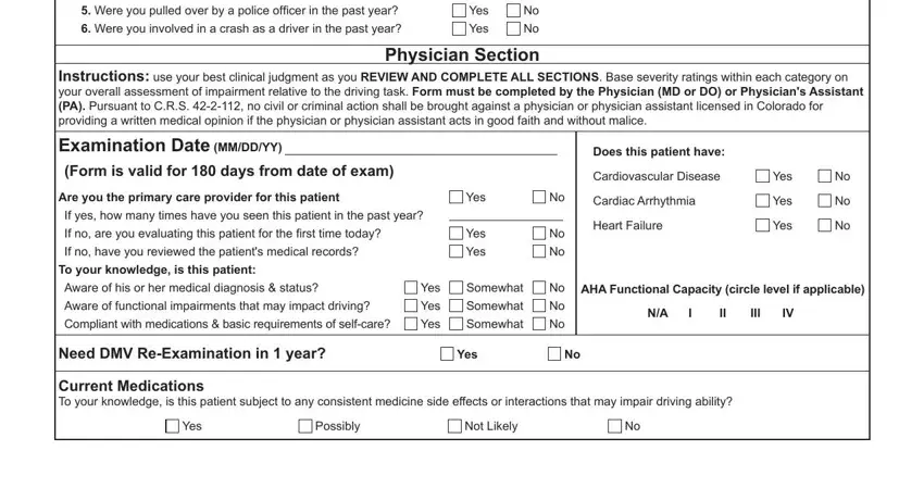 dmv eye exam form conclusion process clarified (portion 2)