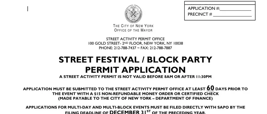 Tips to fill out new york city block party permit stage 1