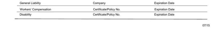 Expiration Date, CertificatePolicy No, and Company inside Nyc Buildings Form Elv1