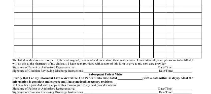 Stage number 2 of filling in sjhhc medication reconciliation form template printable